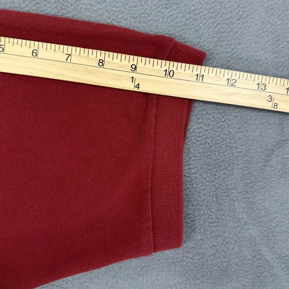 Polo Ralph Lauren Polo Shirt Mens Wine Red Cotton Short Sleeve Golf Classic - XL